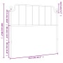 Cabecero de metal blanco 107 cm de , Cabeceros y pies de cama - Ref: Foro24-373966, Precio: 24,42 €, Descuento: %