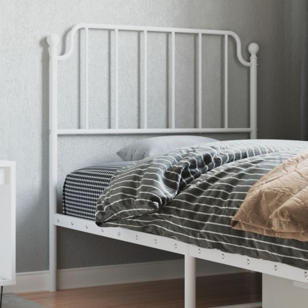 Cabecero de metal blanco 90 cm de , Cabeceros y pies de cama - Ref: Foro24-373964, Precio: 22,26 €, Descuento: %