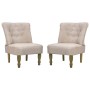 Sillones de estilo francés 2 unidades tela color crema en Sillones | Comprar online en Foru.es