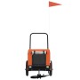 Remolque de bicicleta mascotas hierro tela Oxford naranja negro de , Cochecitos para mascotas - Ref: Foro24-94012, Precio: 98...