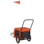 Remolque de bicicleta mascotas hierro tela Oxford naranja negro de , Cochecitos para mascotas - Ref: Foro24-94012, Precio: 98...