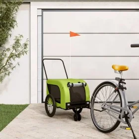 Pet Bicycle Trailer Iron Oxford Cloth Green Black by , pet strollers - Ref: Foro24-94025, Price: 119,15 €, Discount: %