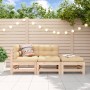 Juego de muebles de jardín 3 piezas madera maciza de pino de , Sofás modulares de exterior - Ref: Foro24-825646, Precio: 160,...