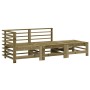 Juego de muebles de jardín 3 pzas madera de pino impregnada de , Sofás modulares de exterior - Ref: Foro24-825652, Precio: 14...