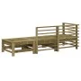 Garden furniture set 3 pieces impregnated pine wood by , Modular outdoor sofas - Ref: Foro24-825652, Price: 140,17 €, Discoun...