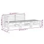 Garden furniture set 3 pieces impregnated pine wood by , Modular outdoor sofas - Ref: Foro24-825652, Price: 140,17 €, Discoun...