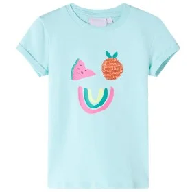 Camiseta infantil aguamarina claro 116 de , Camisetas para niños - Ref: Foro24-11391, Precio: 8,30 €, Descuento: %