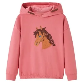 Sudadera infantil con capucha rosa palo 128 de , Camisetas para niños - Ref: Foro24-14037, Precio: 12,50 €, Descuento: %