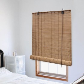 Persiana enrollable de bambú marrón 100x220 cm de vidaXL, Persianas y estores - Ref: Foro24-245814, Precio: 44,31 €, Descuent...