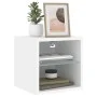 Muebles de TV de pared con luces LED 2 uds blanco 30x28,5x30 cm de , Muebles TV - Ref: Foro24-836974, Precio: 39,51 €, Descue...