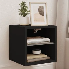Muebles de TV de pared con luces LED 2 uds negro 30x28,5x30 cm de , Muebles TV - Ref: Foro24-836976, Precio: 40,80 €, Descuen...