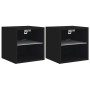 Muebles de TV de pared con luces LED 2 uds negro 30x28,5x30 cm de , Muebles TV - Ref: Foro24-836976, Precio: 41,30 €, Descuen...