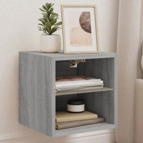 Mueble de TV de pared con luces LED gris Sonoma 30x28,5x30 cm de , Muebles TV - Ref: Foro24-836983, Precio: 26,49 €, Descuent...