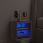 Mueble de TV de pared con luces LED gris Sonoma 30x28,5x30 cm de , Muebles TV - Ref: Foro24-836983, Precio: 27,00 €, Descuent...