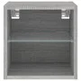 Mueble de TV de pared con luces LED gris Sonoma 30x28,5x30 cm de , Muebles TV - Ref: Foro24-836983, Precio: 26,49 €, Descuent...