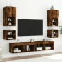 Mueble de TV de pared con luces LED roble ahumado 30x28,5x30 cm de , Muebles TV - Ref: Foro24-836981, Precio: 26,58 €, Descue...