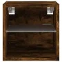 Mueble de TV de pared con luces LED roble ahumado 30x28,5x30 cm de , Muebles TV - Ref: Foro24-836981, Precio: 26,27 €, Descue...