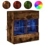 Mueble TV de pared con luces LED roble ahumado 58,5x30x60,5 cm de , Muebles TV - Ref: Foro24-837096, Precio: 54,29 €, Descuen...