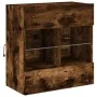 Mueble TV de pared con luces LED roble ahumado 58,5x30x60,5 cm de , Muebles TV - Ref: Foro24-837096, Precio: 54,29 €, Descuen...