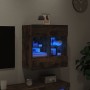 Mueble TV de pared con luces LED roble ahumado 58,5x30x60,5 cm de , Muebles TV - Ref: Foro24-837096, Precio: 54,95 €, Descuen...