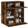 Mueble TV de pared con luces LED roble ahumado 58,5x30x60,5 cm de , Muebles TV - Ref: Foro24-837096, Precio: 54,95 €, Descuen...