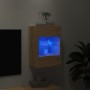 Mueble de TV de pared con luces LED roble Sonoma 40x30x60,5 cm de , Muebles TV - Ref: Foro24-837082, Precio: 42,56 €, Descuen...