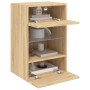 Mueble de TV de pared con luces LED roble Sonoma 40x30x60,5 cm de , Muebles TV - Ref: Foro24-837082, Precio: 42,56 €, Descuen...