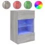 Muebles TV de pared luces LED 2 uds gris Sonoma 40x30x60,5 cm de , Muebles TV - Ref: Foro24-837089, Precio: 91,85 €, Descuent...