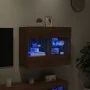 Mueble TV de pared con luces LED roble marrón 78,5x30x60,5 cm de , Muebles TV - Ref: Foro24-837105, Precio: 65,82 €, Descuent...