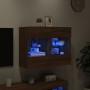 Mueble TV de pared con luces LED roble marrón 78,5x30x60,5 cm de , Muebles TV - Ref: Foro24-837105, Precio: 66,94 €, Descuent...