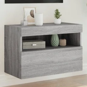 Mueble de TV de pared con luces LED gris Sonoma 60x30x40 cm de , Muebles TV - Ref: Foro24-837193, Precio: 50,82 €, Descuento: %