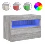 Mueble de TV de pared con luces LED gris Sonoma 60x30x40 cm de , Muebles TV - Ref: Foro24-837193, Precio: 50,82 €, Descuento: %