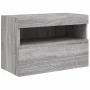 Mueble de TV de pared con luces LED gris Sonoma 60x30x40 cm de , Muebles TV - Ref: Foro24-837193, Precio: 50,82 €, Descuento: %
