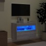 Mueble de TV de pared con luces LED gris Sonoma 60x30x40 cm de , Muebles TV - Ref: Foro24-837193, Precio: 51,62 €, Descuento: %