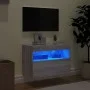 Mueble de TV de pared con luces LED gris Sonoma 60x30x40 cm de , Muebles TV - Ref: Foro24-837193, Precio: 50,82 €, Descuento: %