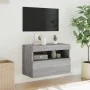 Mueble de TV de pared con luces LED gris Sonoma 60x30x40 cm de , Muebles TV - Ref: Foro24-837193, Precio: 50,82 €, Descuento: %