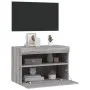 Mueble de TV de pared con luces LED gris Sonoma 60x30x40 cm de , Muebles TV - Ref: Foro24-837193, Precio: 50,82 €, Descuento: %