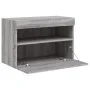 Mueble de TV de pared con luces LED gris Sonoma 60x30x40 cm de , Muebles TV - Ref: Foro24-837193, Precio: 50,82 €, Descuento: %