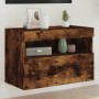 Mueble de TV de pared con luces LED roble ahumado 60x30x40 cm de , Muebles TV - Ref: Foro24-837191, Precio: 57,95 €, Descuent...