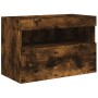 Mueble de TV de pared con luces LED roble ahumado 60x30x40 cm de , Muebles TV - Ref: Foro24-837191, Precio: 57,95 €, Descuent...