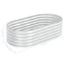 Arriate de acero galvanizado plateado 160x80x44 cm de vidaXL, Maceteros y jardineras - Ref: Foro24-45519, Precio: 85,68 €, De...