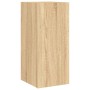Mueble de TV de pared con luces LED roble Sonoma 30,5x35x70 cm de , Muebles TV - Ref: Foro24-837236, Precio: 47,80 €, Descuen...