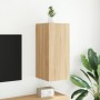 Mueble de TV de pared con luces LED roble Sonoma 30,5x35x70 cm de , Muebles TV - Ref: Foro24-837236, Precio: 47,80 €, Descuen...