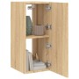 Mueble de TV de pared con luces LED roble Sonoma 30,5x35x70 cm de , Muebles TV - Ref: Foro24-837236, Precio: 47,80 €, Descuen...