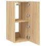 Mueble de TV de pared con luces LED roble Sonoma 30,5x35x70 cm de , Muebles TV - Ref: Foro24-837236, Precio: 47,80 €, Descuen...