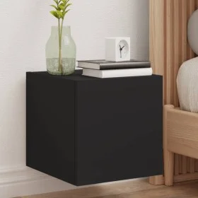 Mueble de TV de pared con luces LED negro 30,5x35x30 cm de , Muebles TV - Ref: Foro24-837220, Precio: 36,84 €, Descuento: %