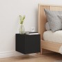 Mueble de TV de pared con luces LED negro 30,5x35x30 cm de , Muebles TV - Ref: Foro24-837220, Precio: 37,33 €, Descuento: %