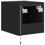 Mueble de TV de pared con luces LED negro 30,5x35x30 cm de , Muebles TV - Ref: Foro24-837220, Precio: 37,33 €, Descuento: %