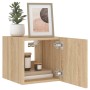 Mueble de TV de pared con luces LED roble Sonoma 30,5x35x30 cm de , Muebles TV - Ref: Foro24-837222, Precio: 34,29 €, Descuen...