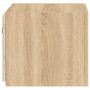 Mueble de TV de pared con luces LED roble Sonoma 30,5x35x30 cm de , Muebles TV - Ref: Foro24-837222, Precio: 34,29 €, Descuen...